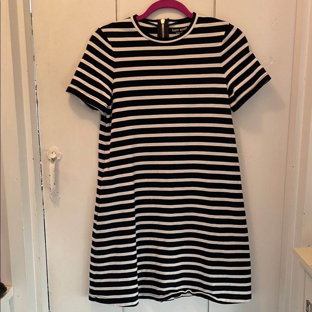Navy and White Striped Dress by Kate Spade